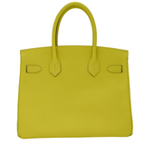 Hermès 30cm Birkin Lime Epsom Leather Rose Gold Hardware