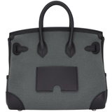 Hermès 25cm Birkin Cargo Vert Mangrove Toile/Swift Leather Palladium Hardware