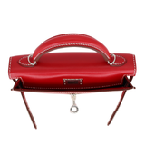 Hermès Kelly II Sellier Mini Rouge Piment Box Calf Leather Palladium Hardware