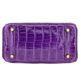 Hermès 25cm Birkin Ultraviolet Shiny Niloticus Crocodile Gold Hardware