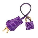 Hermès 25cm Birkin Ultraviolet Shiny Niloticus Crocodile Gold Hardware