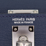 Hermès Kelly II Sellier Verso Mini Bleu Navy/Rouge De Coeur Chèvre Leather Palladium Hardware