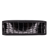 Hermès Kelly Pochette Black Shiny Porosus Crocodile Gold Hardware