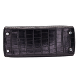 Hermès 25cm Kelly Retourne Black Matte Alligator Palladium Hardware