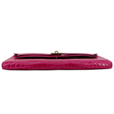 Hermès Kelly Cut Rose Scheherazade Shiny Niloticus Crocodile Gold Hardware