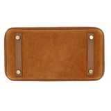 Hermès 25m Birkin Grizzly Gold/Alezan Suede/Swift Leather Gold Hardware