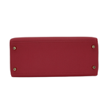 Hermès 28cm Kelly Retourne Rouge Grenat Togo Leather Gold Hardware