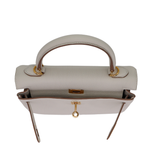 Hermès 25cm Kelly Retourne Gris Pale Togo Leather Gold Hardware