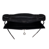 Hermès Kelly Pochette Doblis Black Suede Leather Palladium Hardware