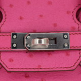 Hermès 25cm Birkin Fuchsia Ostrich Palladium Hardware