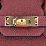 Hermès 25cm Birkin Rouge H Togo Leather Gold Hardware