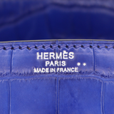Hermès 30cm Birkin Bleu Electrique Matte Niloticus Crocodile Palladium Hardware