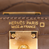 Hermès Kelly II Sellier Mini Gris Elephant Matte Alligator Gold Hardware