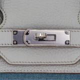Hermès 35cm Birkin Gris Denim/Togo Leather Palladium Hardware