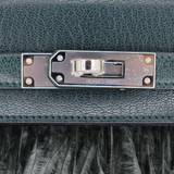 Hermès Kelly Elan Foile's Vert Cypress/Vert Mangrove Chèvre Leather Palladium Hardware