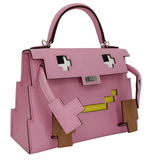 Hermès Kelly Doll Picto Mauve Sylvestre Epsom Leather Palladium Hardware