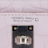 Hermès Kelly II Sellier Mini Mauve Pale Matte Boreal Alligator Palladium Hardware