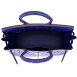 Hermès 30cm Birkin Bleu Electrique Matte Niloticus Crocodile Palladium Hardware