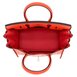 Hermès 30cm Birkin Verso Orange Poppy Clemence Leather Palladium Hardware