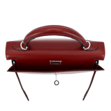 Hermès 25cm Kelly Sellier Rouge H Box Calf Leather Palladium Hardware