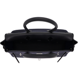 Hermès 29cm Birkin Shoulder Denim/Black Swift Leather Palladium Hardware