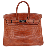 Hermès 25cm Birkin Fauve Matte Niloticus Crocodile Palladium Hardware