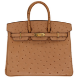 Hermès 25cm Birkin Chai Ostrich Gold Hardware