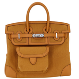 Hermès 25cm Birkin Cargo Sesame Toile/Swift Leather Palladium Hardware