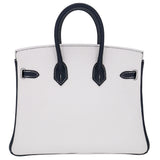 Herm�s 25cm Birkin HSS Panda Black/White Clemence Leather Palladium Hardware