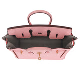 Herm�s 25cm Birkin HSS Rose Sakura Clemence Leather Rose Gold Hardware