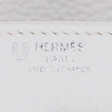 Herm�s 25cm Birkin HSS White Clemence Leather Palladium Hardware