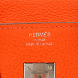 Herm�s 25cm Birkin Orange Minium Togo Leather Palladium Hardware