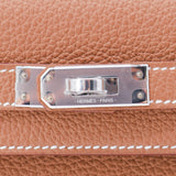 Herm�s 25cm Kelly Retourne Gold Togo Leather Palladium Hardware