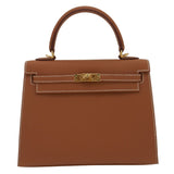 Herm�s 25cm Kelly Sellier Gold Epsom Leather Gold Hardware