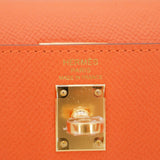 Herm�s 25cm Kelly Sellier Orange Epsom Leather Gold Hardware