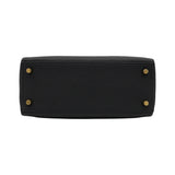 Herm�s 25cm Kelly Touch Black Lizard/Togo Gold Hardware