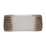 Herm�s 28cm Kelly Retourne Blanc Himalaya Matte Niloticus Crocodile Diamond Hardware