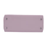 Hermès 28cm Kelly Retourne Mauve Pale Clemence Leather Palladium Hardware