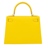 Herm�s 28cm Kelly Sellier Lime Epsom Leather Palladium Hardware
