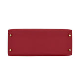 Herm�s 28cm Kelly Sellier Rouge Grenat Epsom Leather Gold Hardware