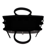 Herm�s 30cm Birkin Black Box Calf Leather Palladium Hardware