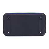 Herm�s 30cm Birkin Bleu Saphir C√¥te √† C√¥te Tuffetage Caban Swift Leather Palladium Hardware