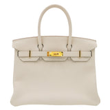 Herm�s 30cm Birkin Craie Togo Leather Gold Hardware