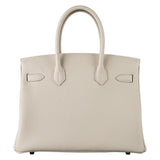 Herm�s 30cm Birkin Craie Togo Leather Rose Gold Hardware