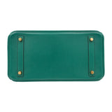 Herm�s 30cm Birkin Malachite Epsom Leather Gold Hardware