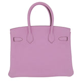 Herm�s 30cm Birkin Mauve Sylvestre Clemence Leather Palladium Hardware