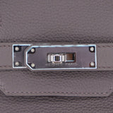Herm�s 35cm Birkin Gris Etain Togo Leather Palladium Hardware