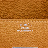 Herm�s 50cm Birkin HAC Caramel Togo Leather Palladium Hardware