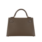 Hermès Kelly Mini II Etoupe Epsom Leather Gold Hardware