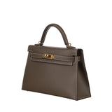 Hermès Kelly Mini II Etoupe Epsom Leather Gold Hardware